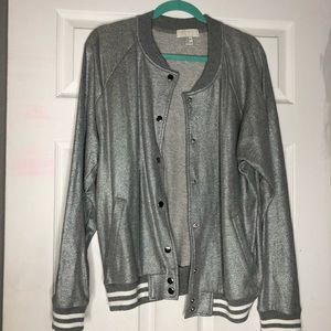 Glittered bomber jacket